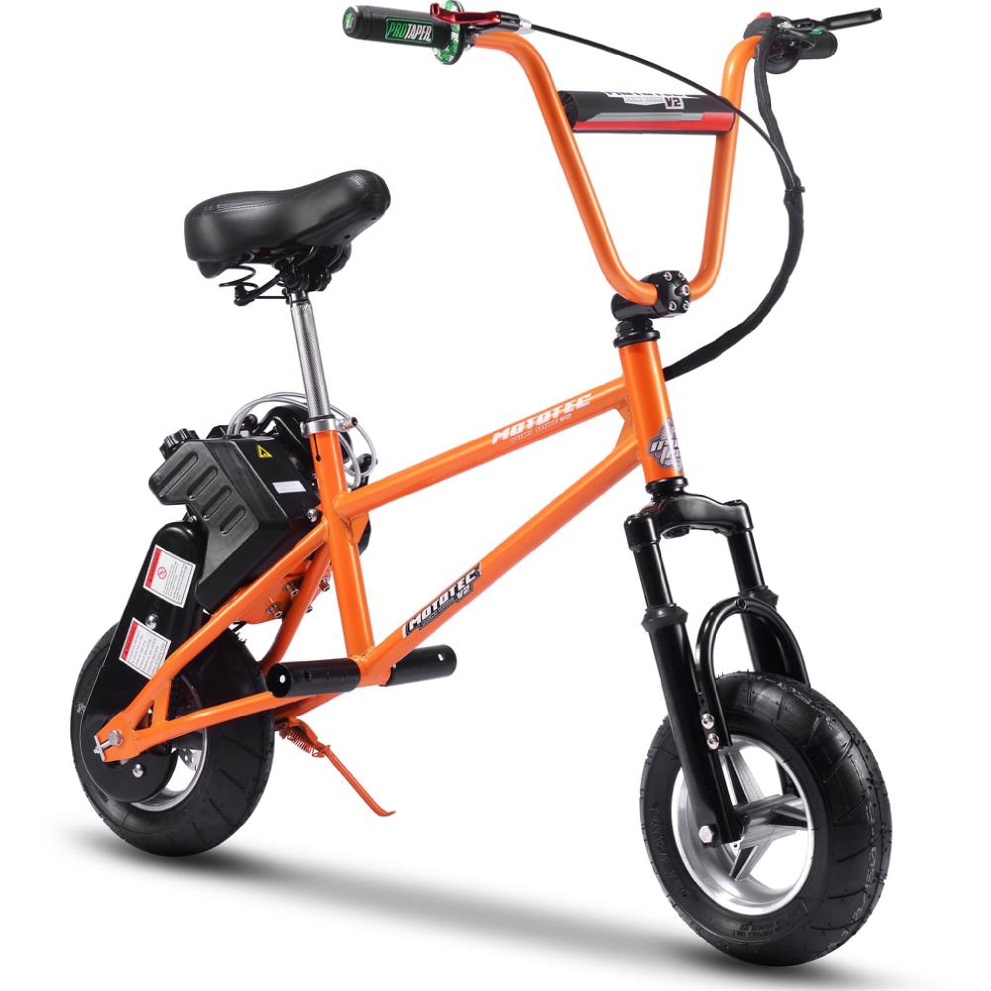 MotoTec 49cc Gas-Powered Mini Bike Scooter V2, Orange