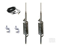 DUAL Monkey Made CB Radio Antennas,Short Shaft,12FT DUAL COAX, BRACKETS AND STUD