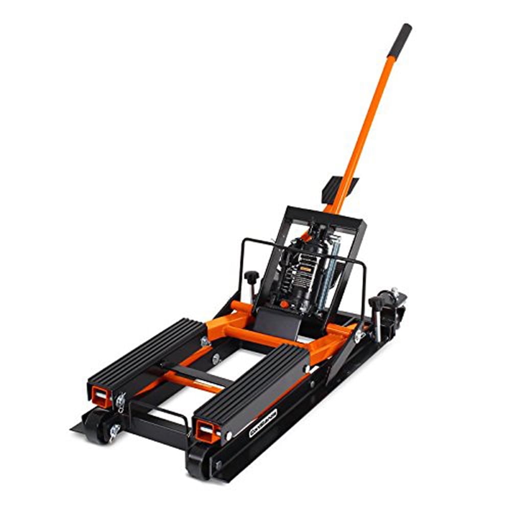 SKYSHALO 1500 LB Hydraulic Motorcycle Lift Jack Hydraulic Pump Hoist Jack Stand