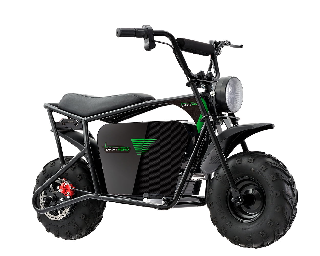 Drift Hero 1000W, 48V, 90-100 Est. Run Time, up Display 19MPH, Electric Mini Bike, 150lb Rider Weight Load