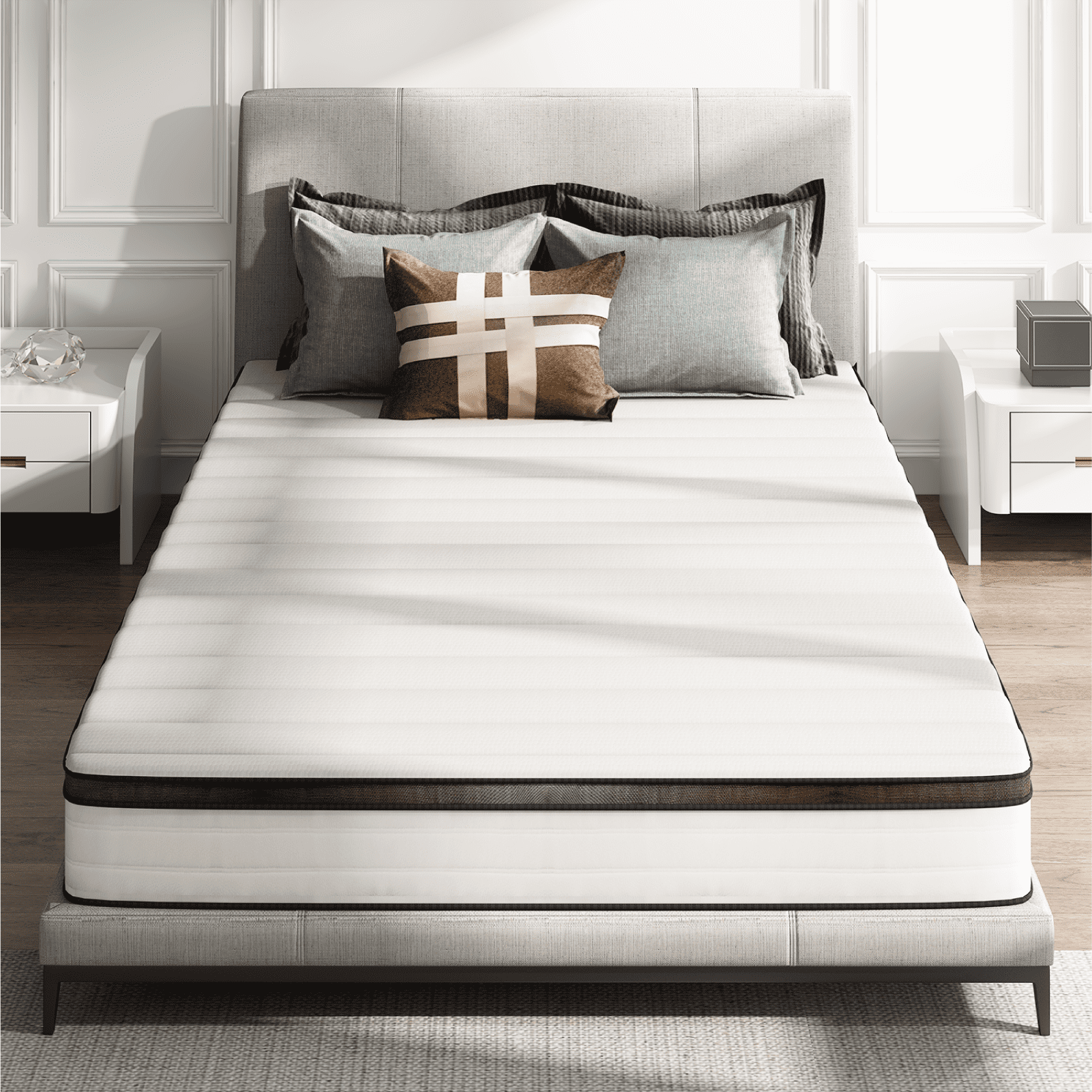 10 Gel Memory Foam Mattress,Z-HOM Hybrid Mattresses in Recorder Box Medium Firm Cool Comfort Pocket Spring Full Size
