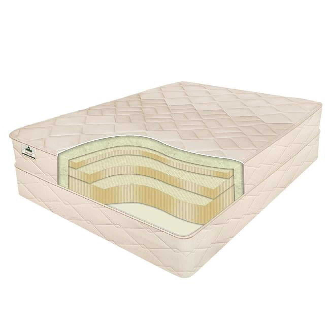 10 in. White Low light Natural Latex Mattress - Queen Size