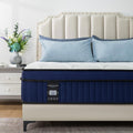 12'' King Size Hybrid Mattress, QUEEN ROSE Hybrid Firm Mattress in Lens Box with Gel Memory Foam, Individually Wrapped Pocket Coils Innerspring, Pressure-Relieving and Supportive, King Mattress