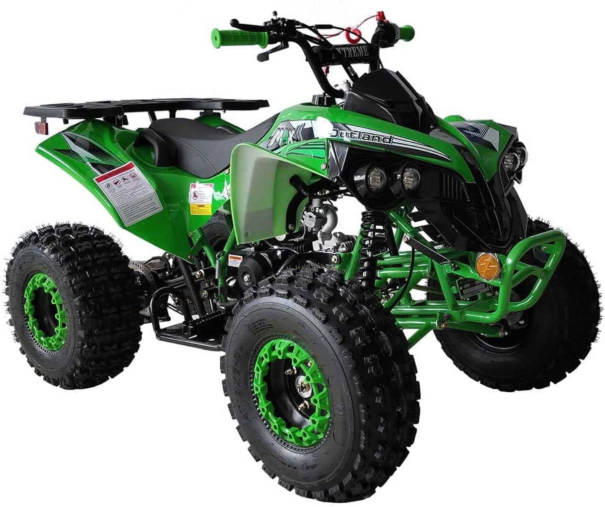 125cc ATV Quad Youth Utility Style ATV 125cc Fully Automatic Sight Reverse Double LED Headlights Gas ATV 4 Wheeler ATVs Quads Big 19/ 18
