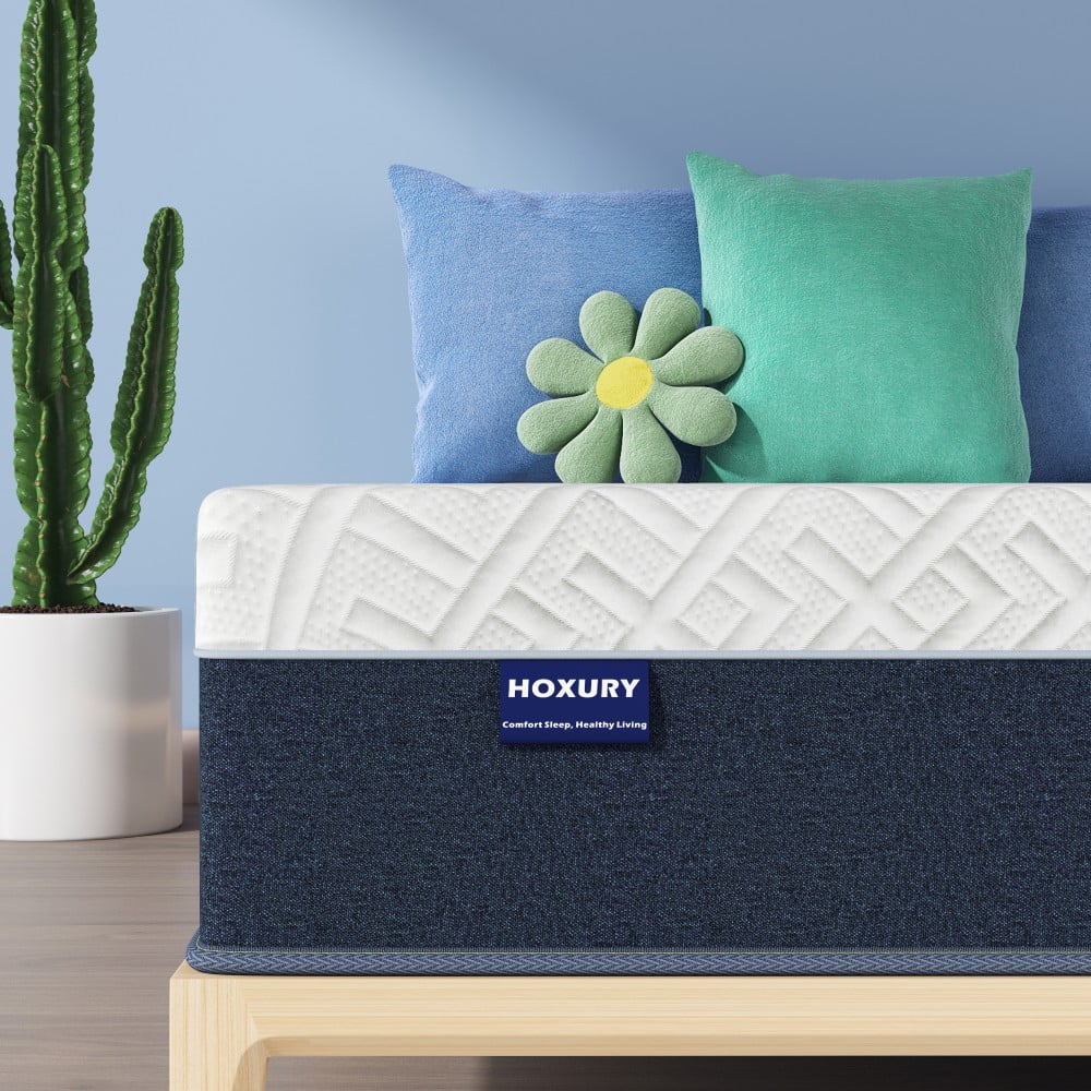 14 Inch HOXURY Memory Foam Mattress, Medium Firm Mattress with Green Tea Memory Foam Full Size Mattresses in Recorder Box