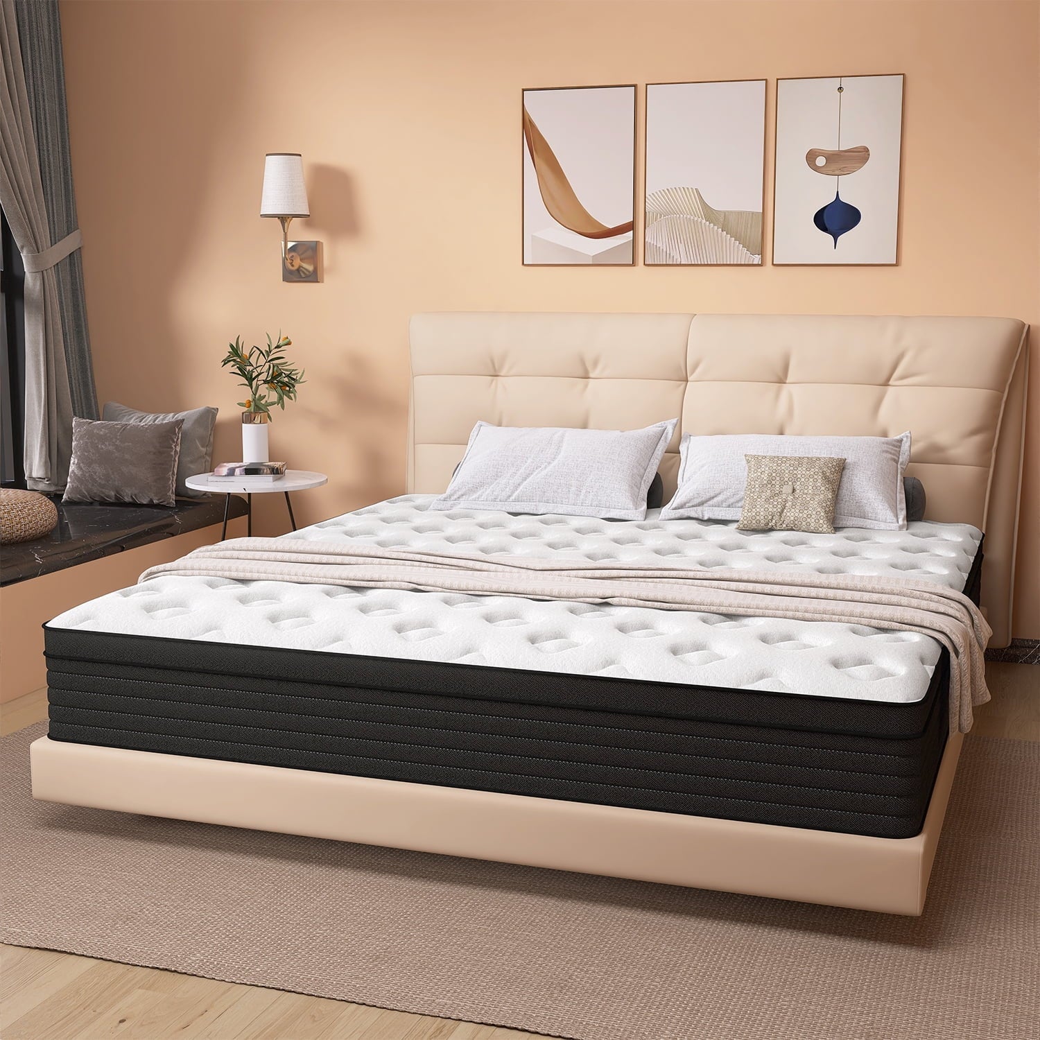 14 inch Hybrid Mattress in Recorder Box, Gel Memory Foam and Pocket Spring ,King Mattress