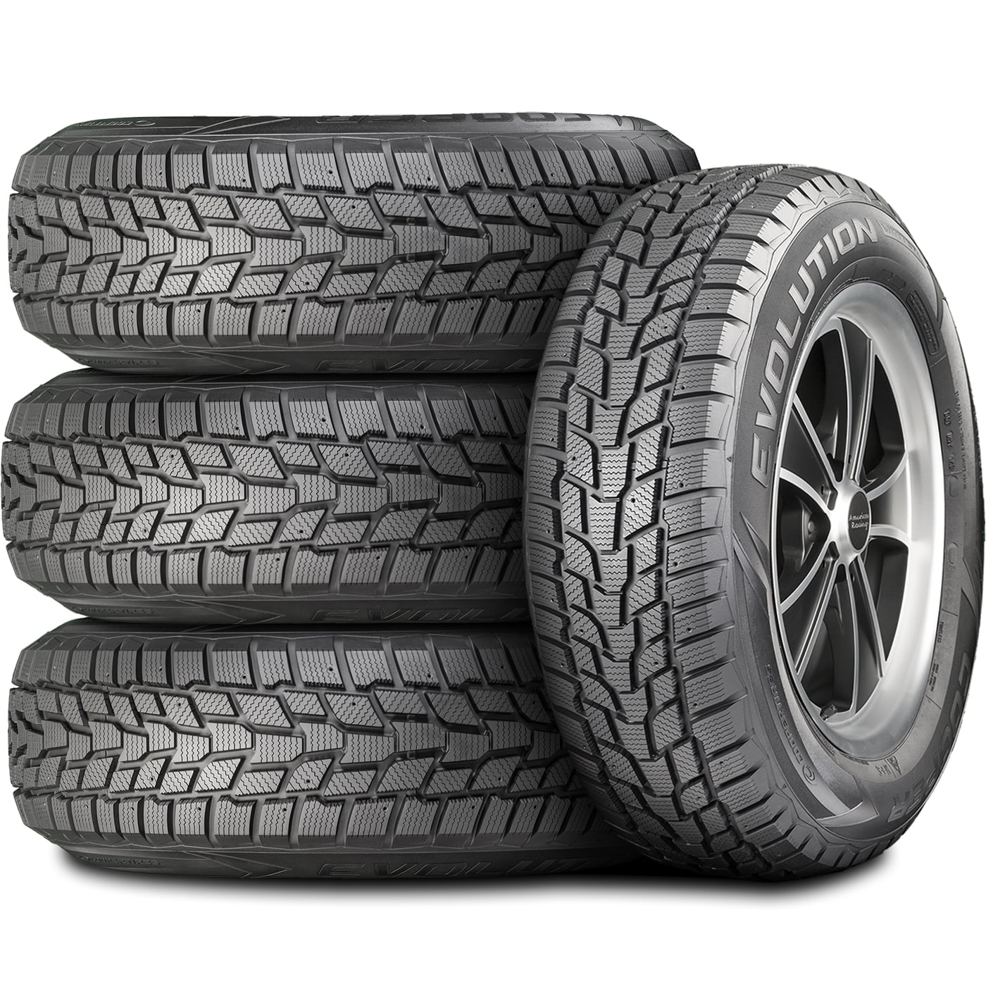 Set of 4 (FOUR) Cooper Evolution Winter 235/55R18 100H Snow Tires Fits: 2006-12 Toyota RAV4 Sport, 2013-15 Toyota RAV4 Limited