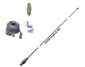 HUSTLER 102 WHIP CB Ham Antenna Stainless Steel,18ft RG8X COAX, SPRING & MOUNT