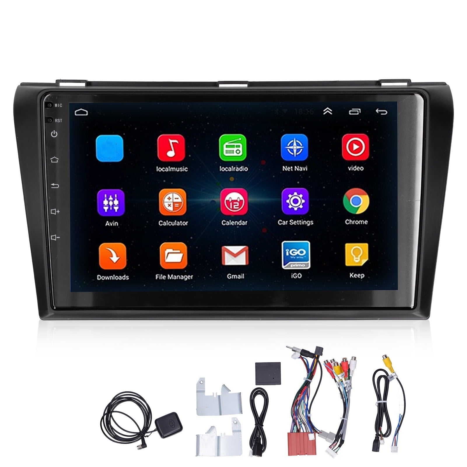 9in GPS Navigation Display for Android10.0 Wifi Touch Screen HandsFree Call Fit for Mazda 3 Axela 20042009(2+32G )