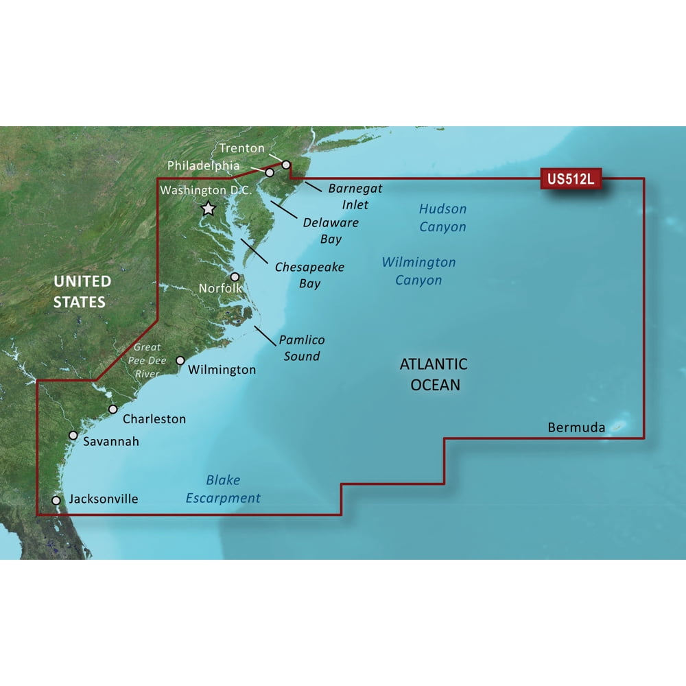 Garmin Blue Chart g2 Vision 010-C0741-00 Mid-Atlantic Digital Map (Gps Software)