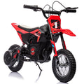 2024 New 24V Kids Ride Screen Electric Off-Road Motorcycle,250W Motor 13.6MPH Fast Speed Dirt Bike Motocross,Leather Seat,Twist Grip Throttle,Metal Suspension,Air-Filled Tires,for Teens
