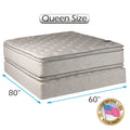 Dream Sleep Gentle Plush Double-Sided PillowTop (Eurotop) Queen Size - Mattress Set with Bed Frame - Sleep System with Enhanced Cushion Spine Support, Longlasting Comfort by Dream Solutions USA