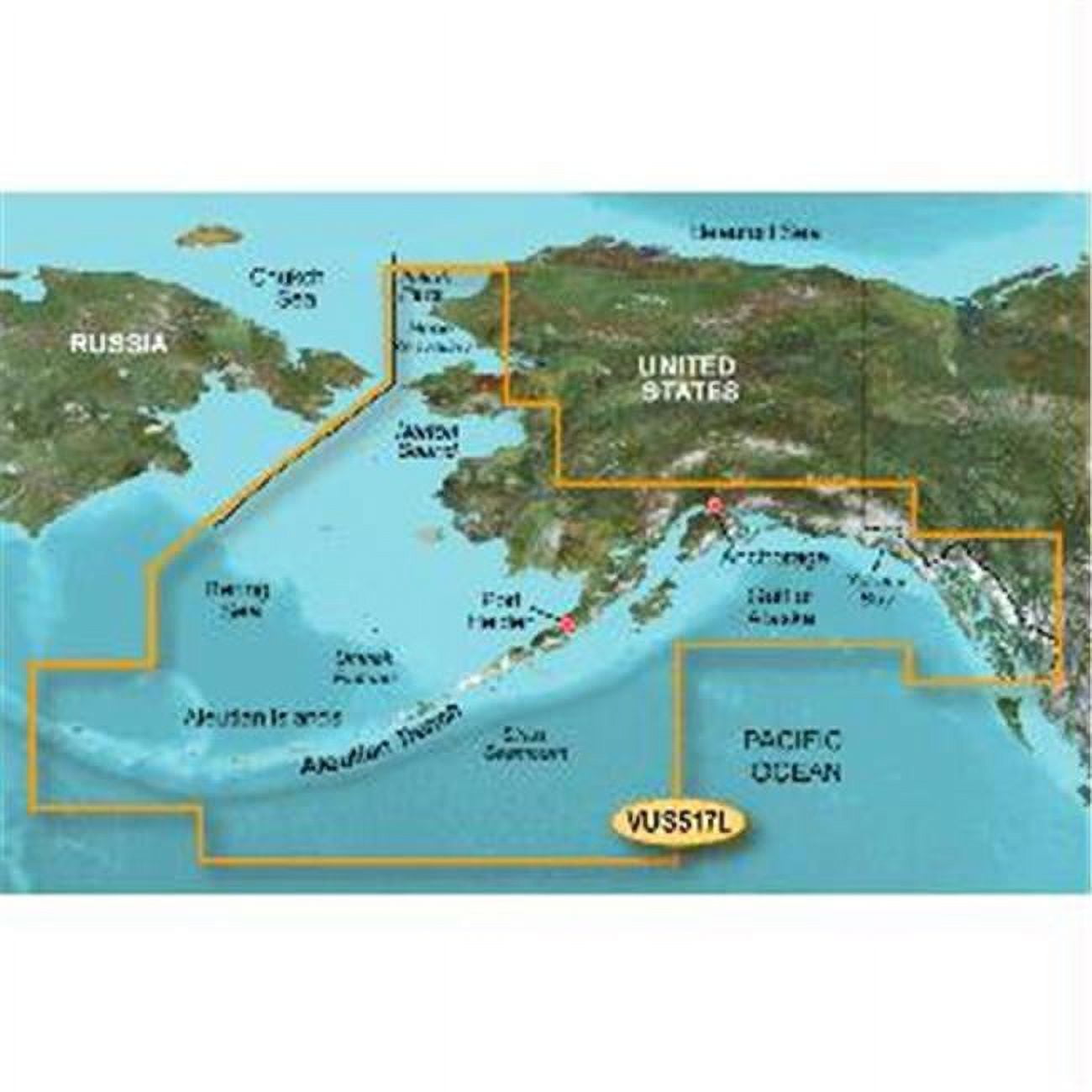 Garmin Blue Chart g3 Vision HD VUS517L Alaska South - SD Card (Gps Software)