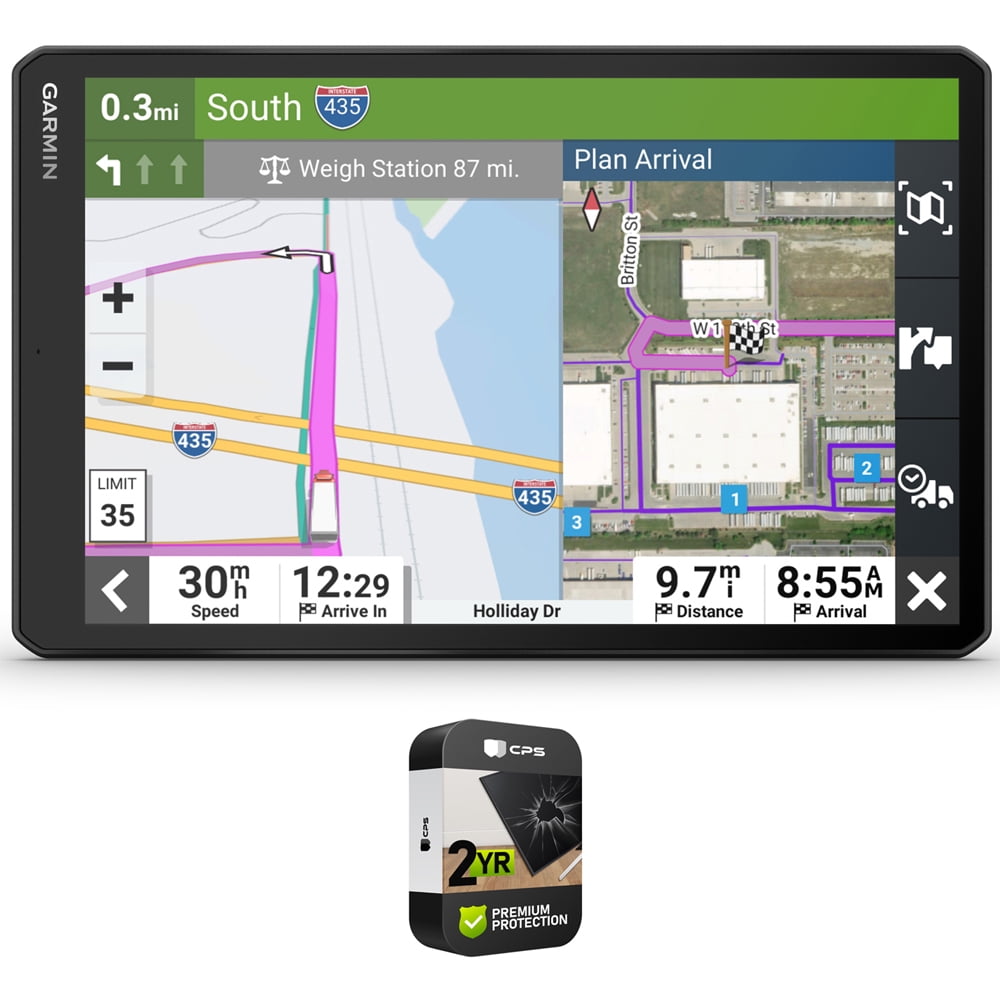 Garmin 010-02741-00 Dezl OTR1010 10 inch GPS Truck Navigator Bundle with Premium 2 YR CPS Protection Pack