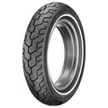 Dunlop Harley-Davidson D402 Behind Motorcycle Tire MT90B-16 (74H) Slim White Wall For Harley-Davidson? Electra-Glide Classic FLHTC/I? 1999-2003