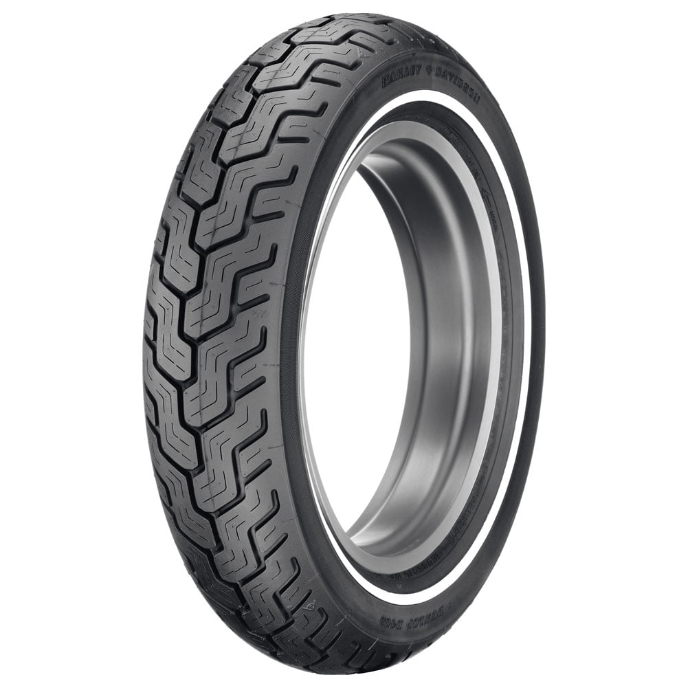 Dunlop Harley-Davidson D402 Behind Motorcycle Tire MT90B-16 (74H) Slim White Wall For Harley-Davidson? Electra-Glide Classic FLHTC/I? 1999-2003