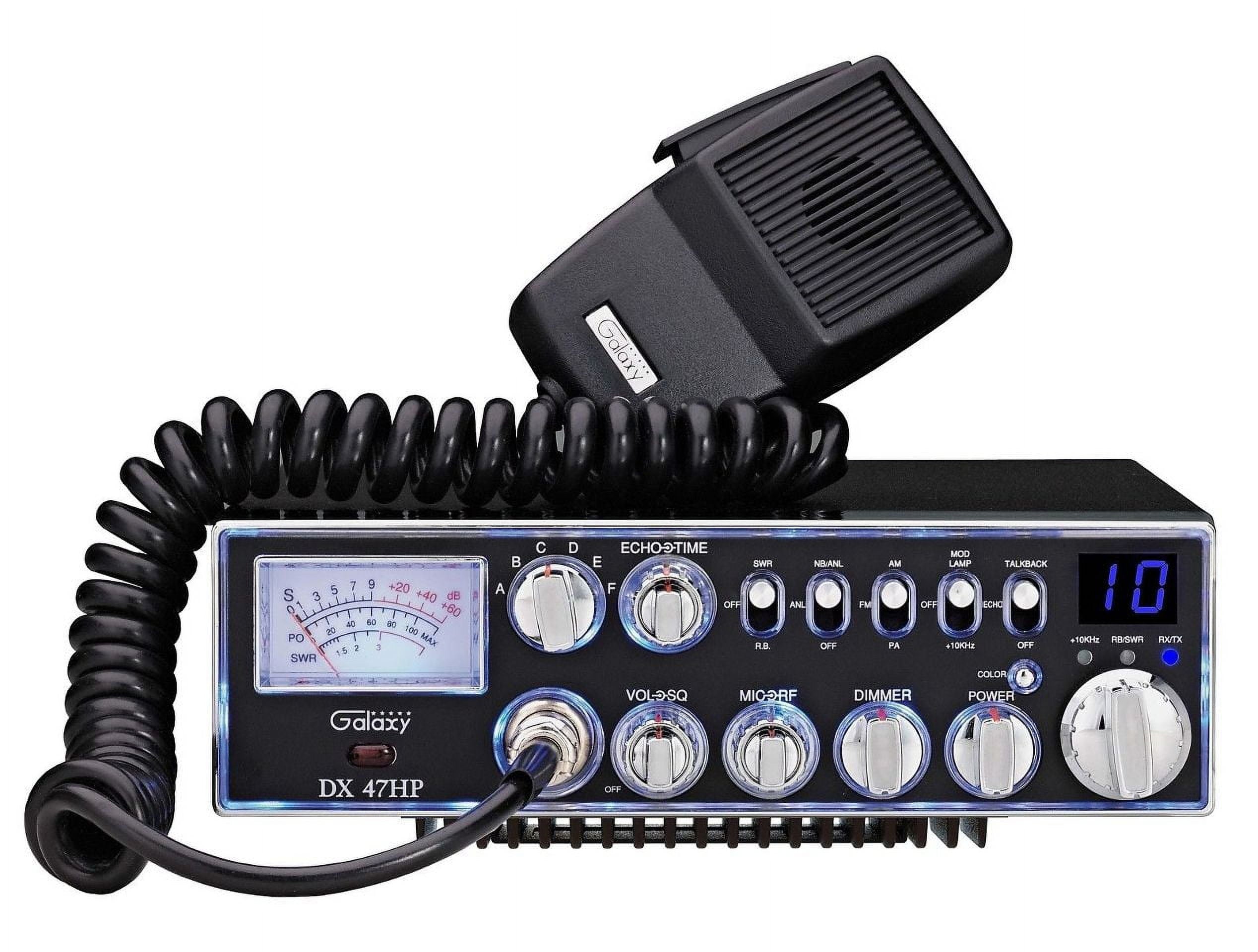 Galaxy DX-47HP 10 Meter Amateur Ham Mobile Radio Recorder FM PA Dual Mosfet Finals NEW