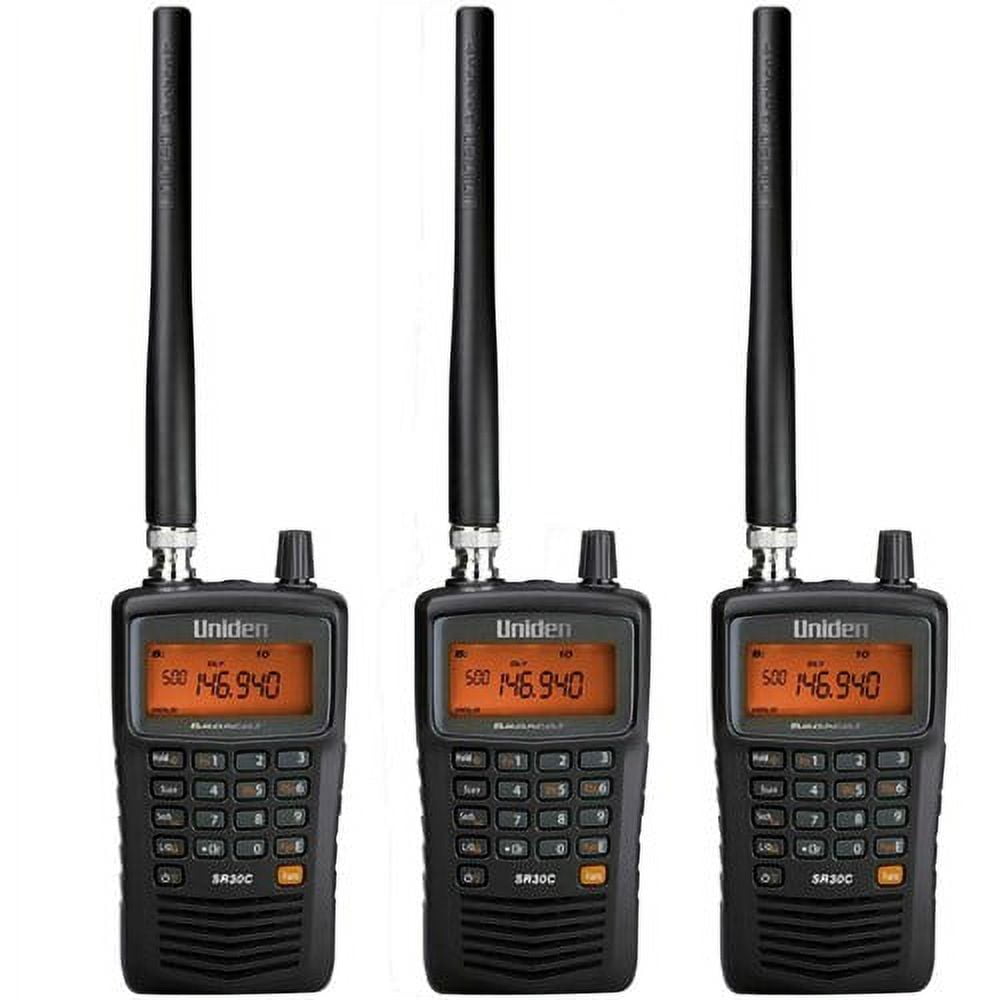 Uniden SR30C Portable Compact Handheld Scanner With Flexible Antenna (3 Pack) with NMEA 0183 In/Out