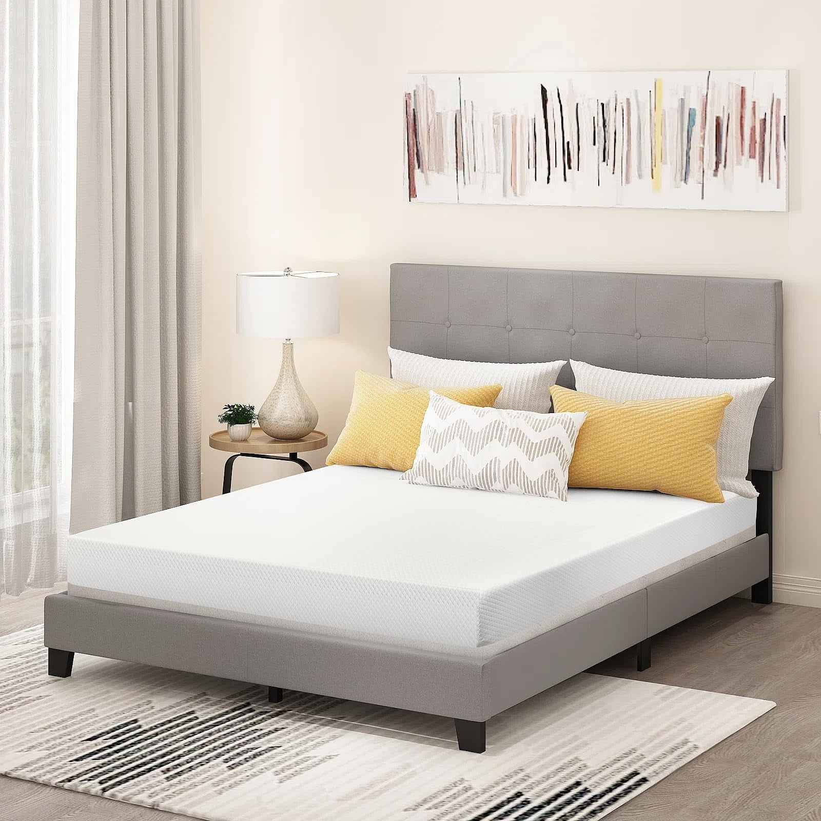 5 inch Full Size Mattress Gel Memory Foam Mattress with Removable Soft Cover Medium Firm Mattresses CertiPUR-US Certified/Bed-in-a-Box for Cool Sleep Relieving Pressure Relief