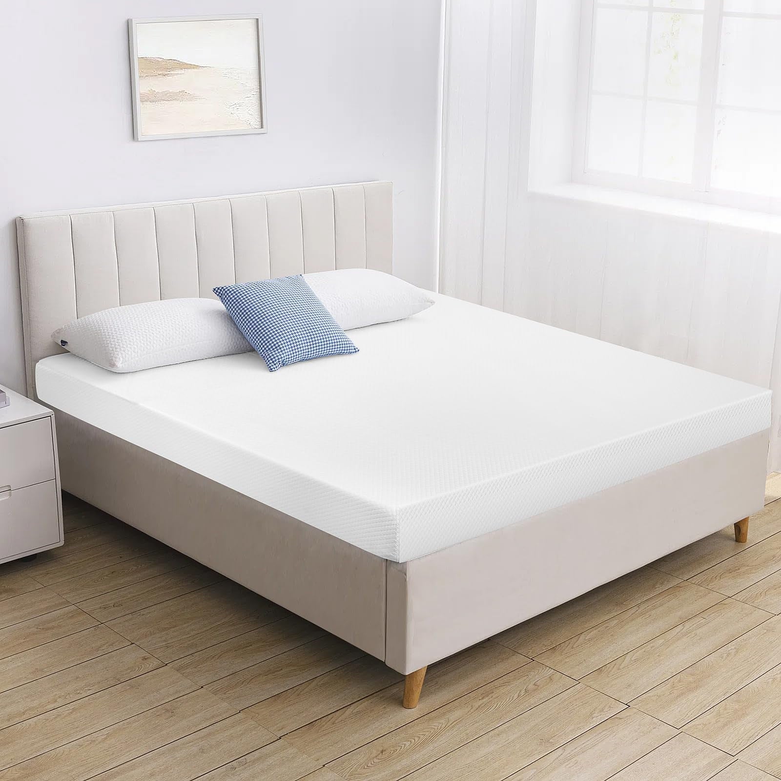 5 inch King Size Mattress Gel Memory Foam Mattress with Removable Soft Cover Medium Firm Mattresses CertiPUR-US Certified/Bed-in-a-Box for Cool Sleep Relieving Pressure Relief