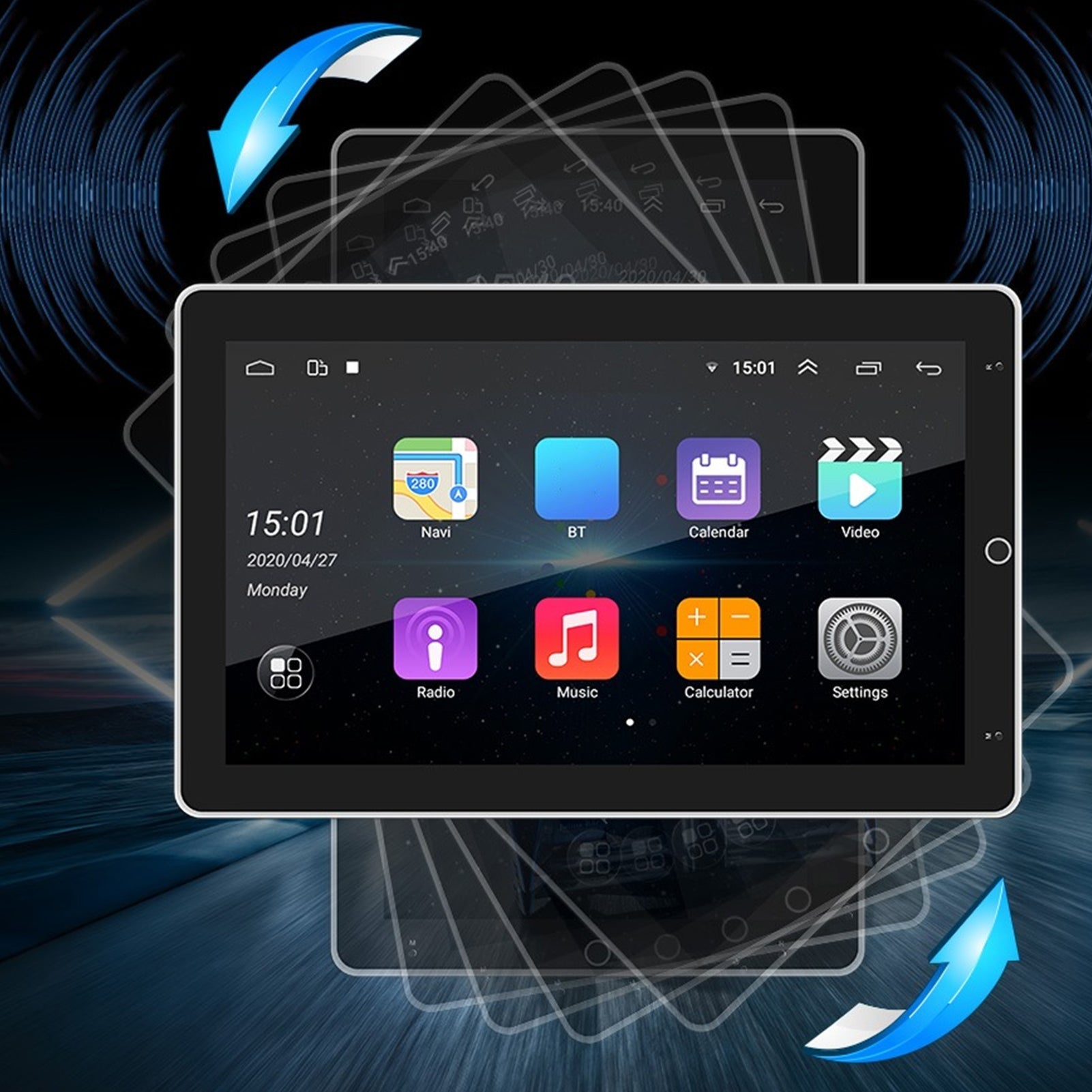 10.1in Auto GPS Navigation Display with Off?Line Maps Radio Video Player Support Multi?Language