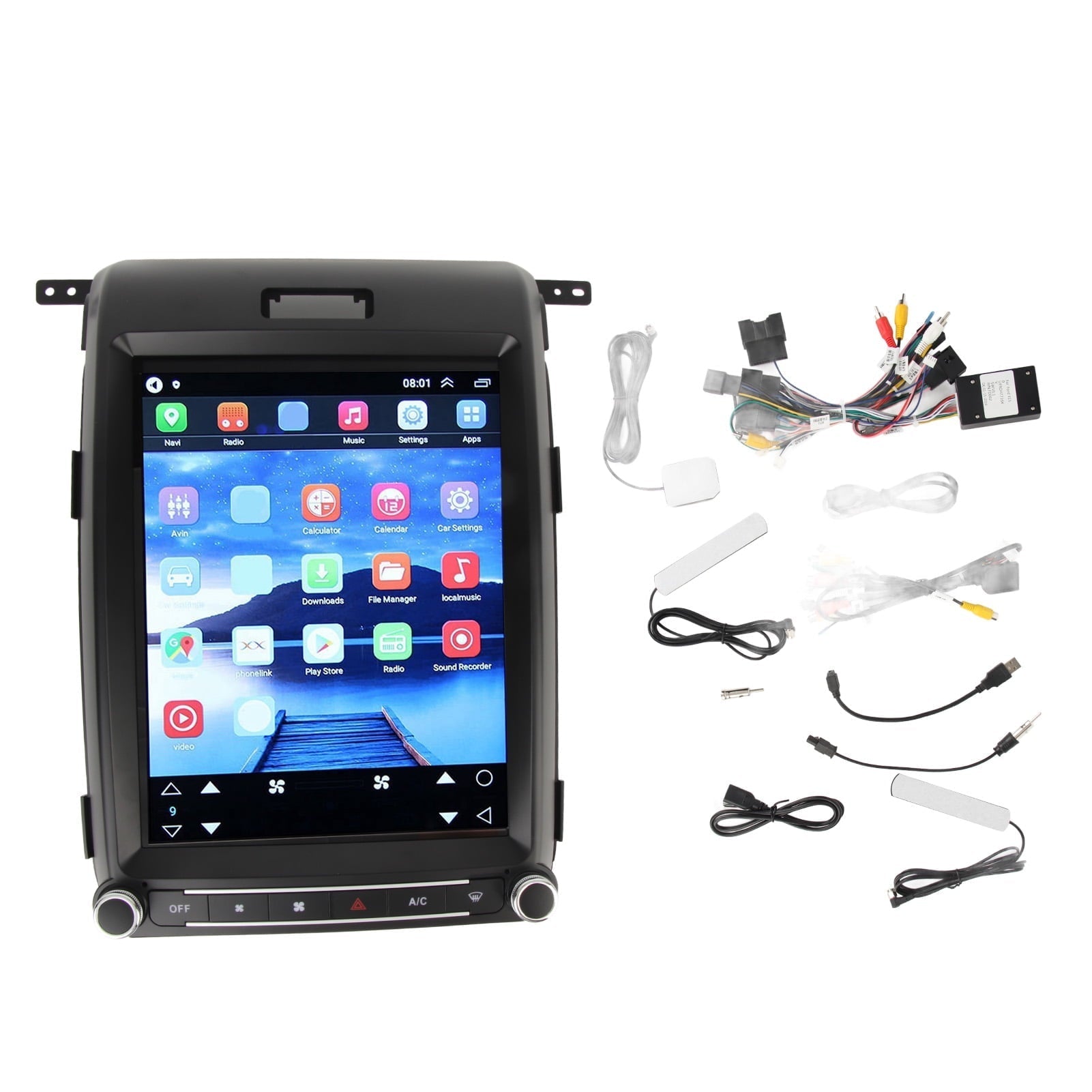12.1in HD Touch Screen Automobile Stereo Bluetooth4.0 WIFI GPS Navigation Screen Replacement for Raptor
