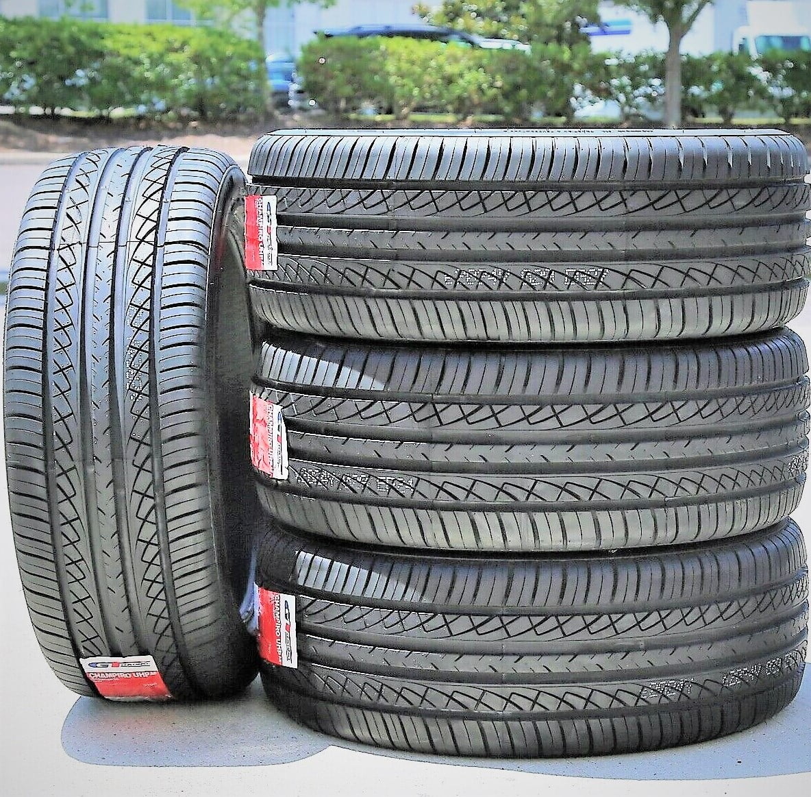Set of 4 (FOUR) GT Radial Champiro UHP A/S 225/45ZR17 94W XL A/S Superior Performance Tires Fits: 2017-19 Chevrolet Cruze Diesel, 2021 Toyota Corolla Refurbished