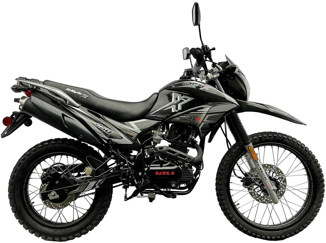 RPS New Hawk X 250 Enduro Dirtbike adults youth Dual Sports 5 Speed bike - Color Black