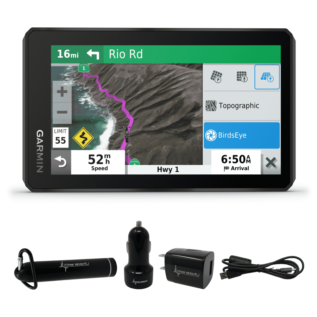Garmin Zumo XT, All-Terrain Motorcycle GPS Navigation 5.5-in with Power Pack