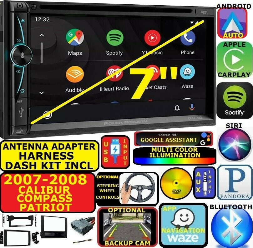 07 08 COMPASS CALIBER PATRIOT GPS NAVIGATION SYSTEM APPLE CARPLAY ANDROID AUTO