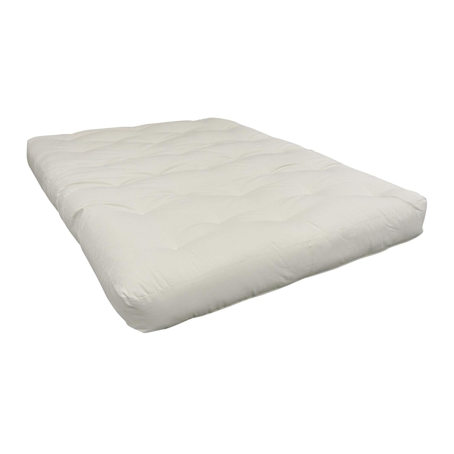 6 Single Foam & Cotton #605 Queen Natural Futon Mattress-Color:Natural,Material:Cotton,Quantity:1