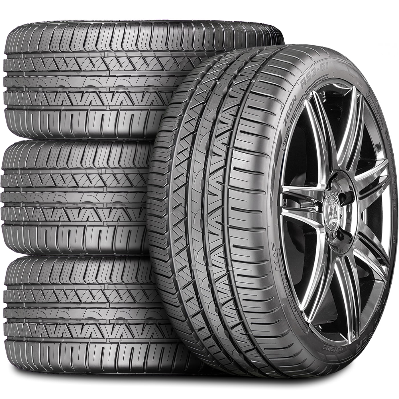 Set of 4 (FOUR) Cooper Zeon RS3-G1 225/45R18 95W XL A/S Premium Performance Tires Fits: 2011-15 Chevrolet Cruze LTZ, 2012 Toyota Camry XLE