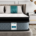 Crystli 10 Queen Size Pocket Innerspring Memory Foam Hybrid Mattress in Recorder Box