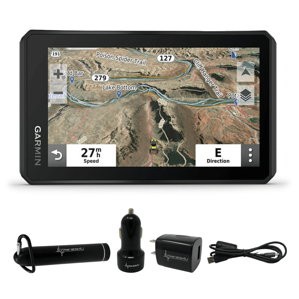Garmin Tread Base Edition 5.5in Rugged Powersport off-Road GPS Navigator with Power Pack