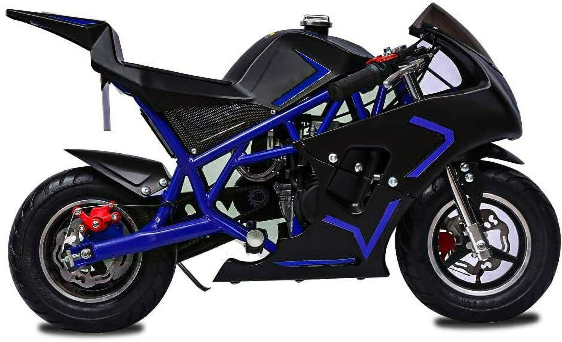New Youth Kids Blue Mini Motorcycle Pocket Bike Gas Powered Motor 40CC 2 Stroke