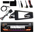 JVC Marine Radio Bluetooth Bundle with Dashboard Kit Handle Bar Control Antenna For 1998-13 Harley Davidson Motorcycle Touring Flht Flhx Flhtc