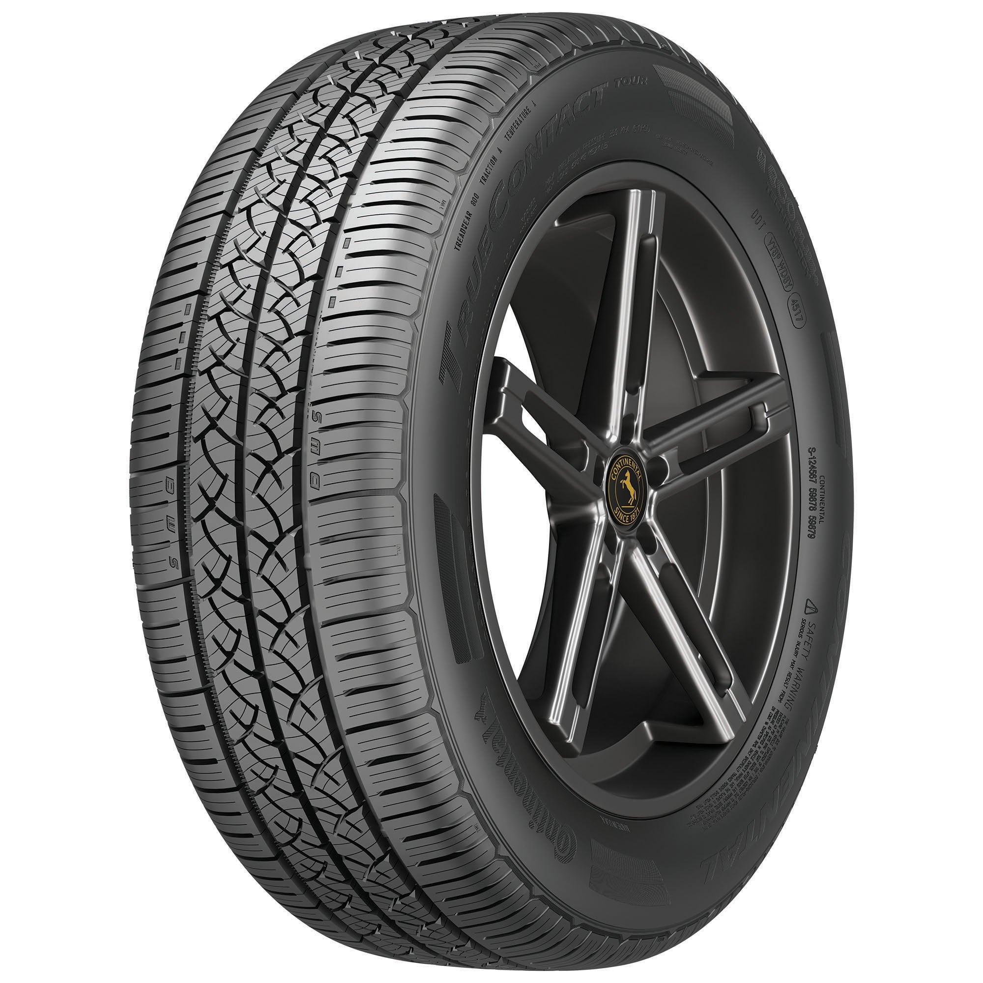Continental TrueContact Tour 225/55R17 97H BSW All Season Tire Fits: 2016-19 Chevrolet Malibu Hybrid, 2015 Chevrolet Malibu LT