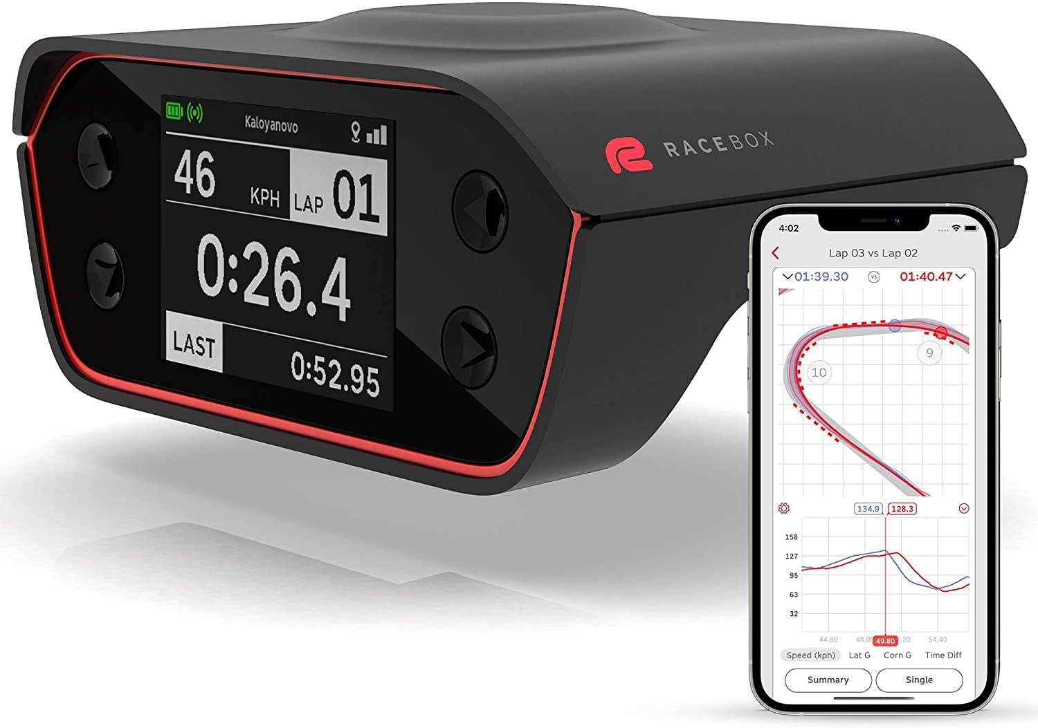 Racebox Pro Drag Meter & Lap Timer 10 Hz GPS Based Performance Box & Accelerometer Automobile Compatible