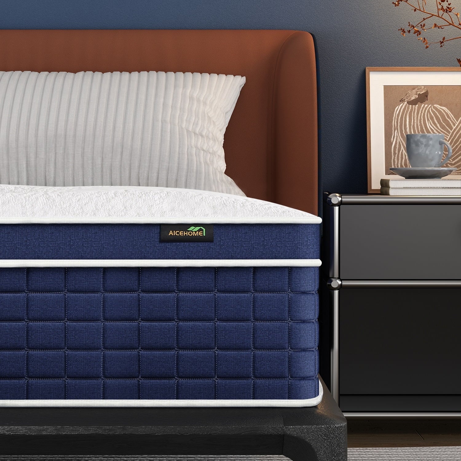 AICEHOME 12 inch Hybrid Mattress in Lens Box, Innerspring and Gel Memory Foam Medium Firm, Full Mattress