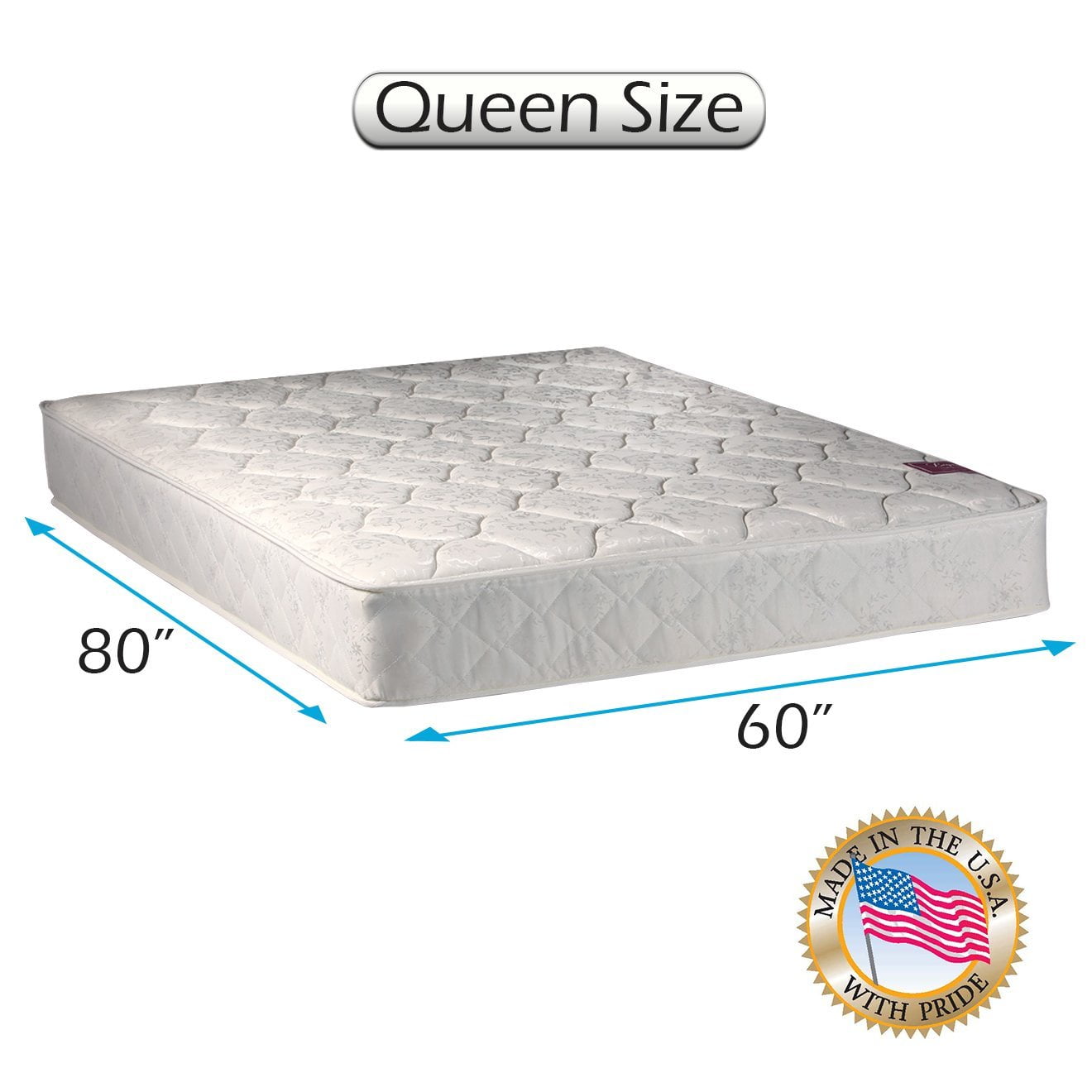 American Legacy Innerspring (Inner Spring) Queen Size (60 x80 x8 )Gentle Firm, Mattress Only - Fully Assembled, Orthopedic, Good for your back, Superior Grade by Dream Solutions USA