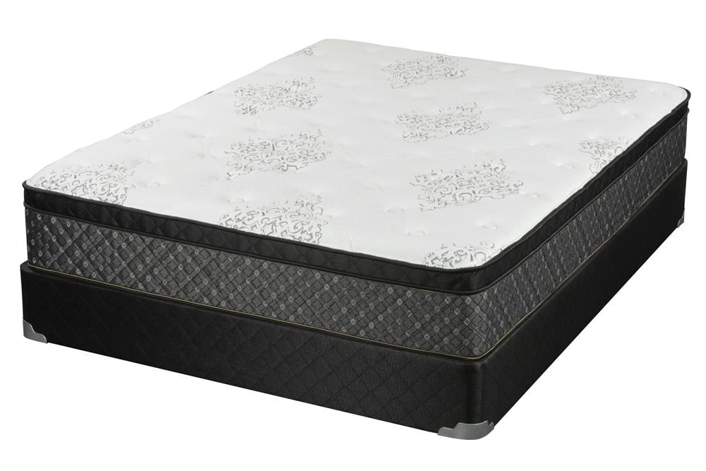 Aspen 12.5 Twin Mattress White and Black