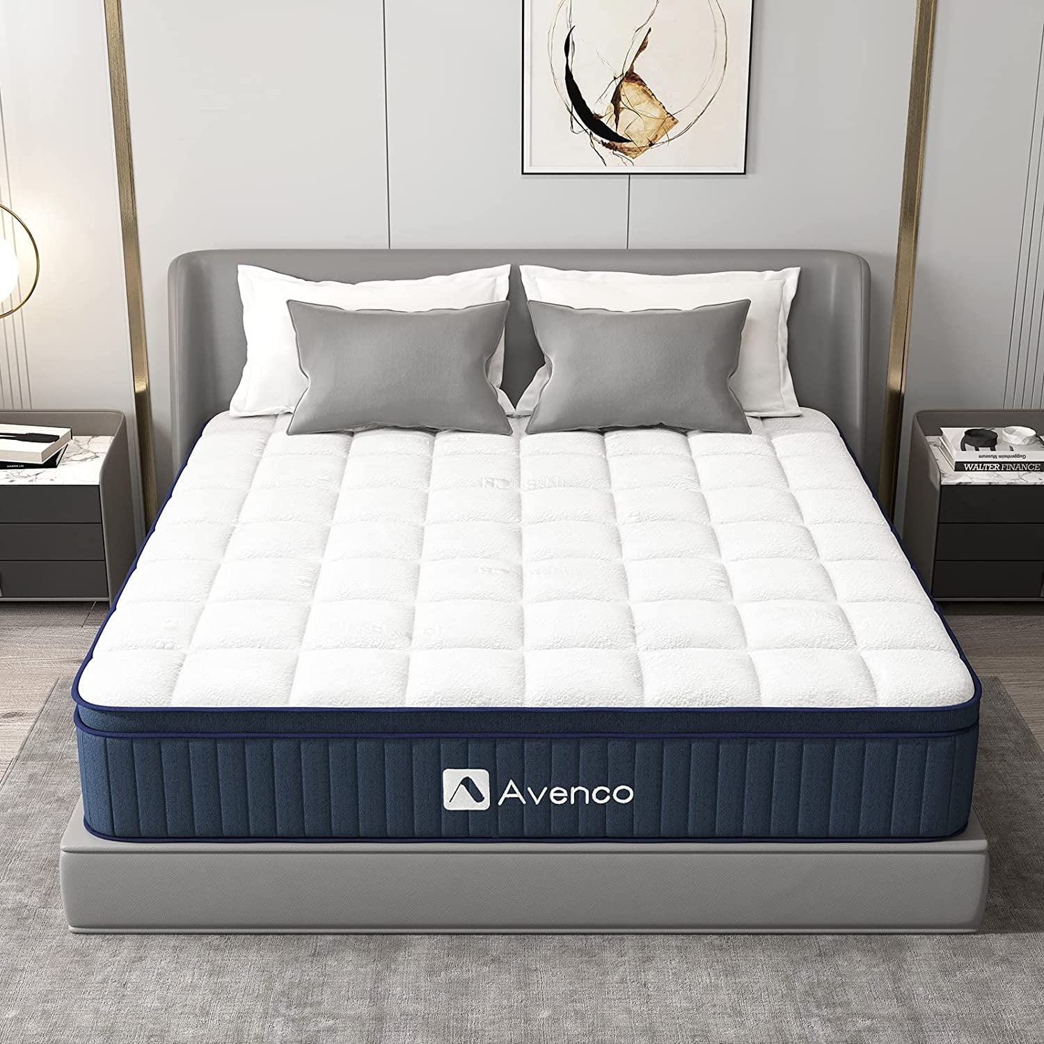 Avenco Dream 12 Adult Pillow Top Gel Memory Foam Pocket Spring Hybrid Mattress, Full Size