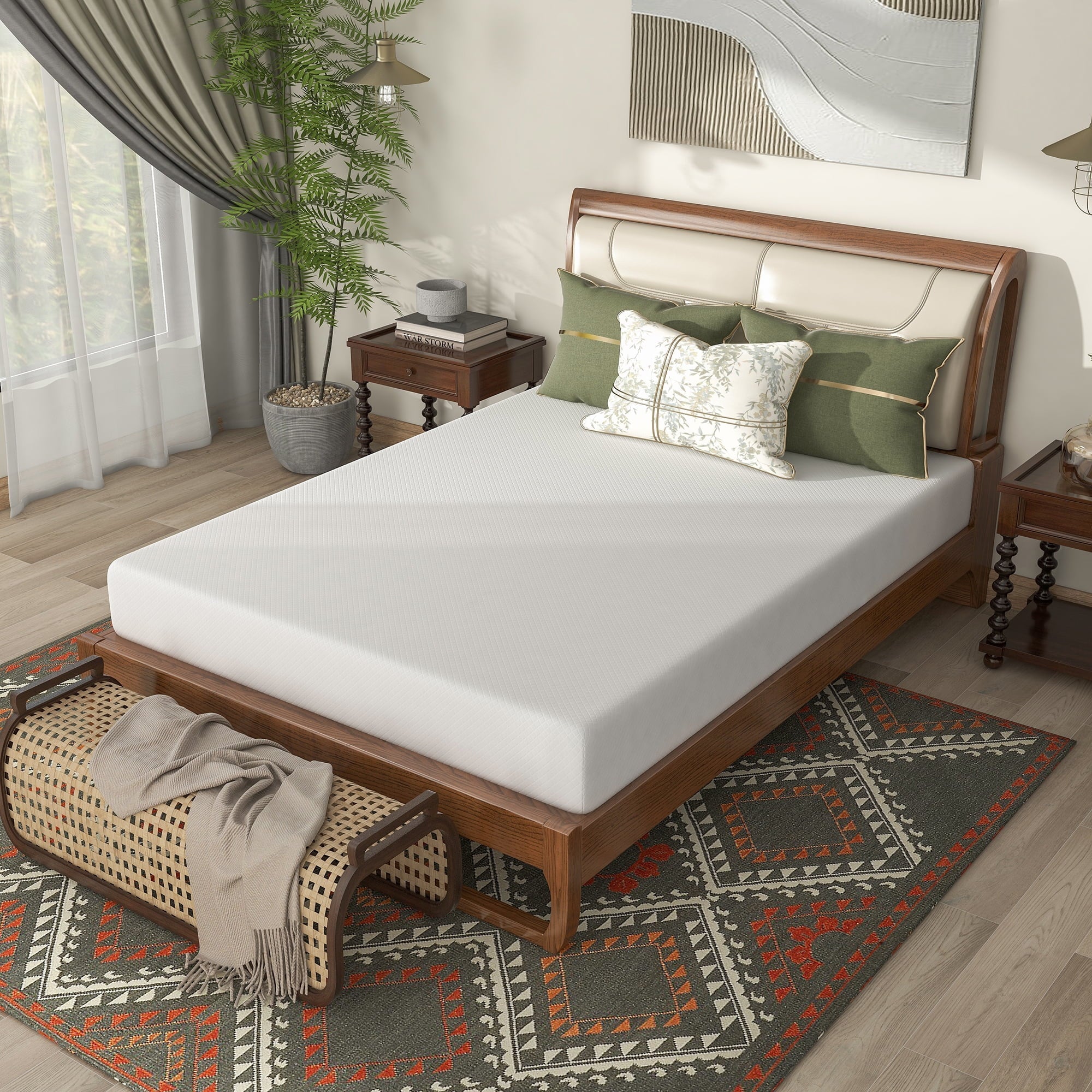 Berehat 12 Gel Memory Foam Certified Certipur Mattress, Full, White