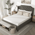 Berehat CertiPUR-US Gel Memory Foam Mattress, Queen, White