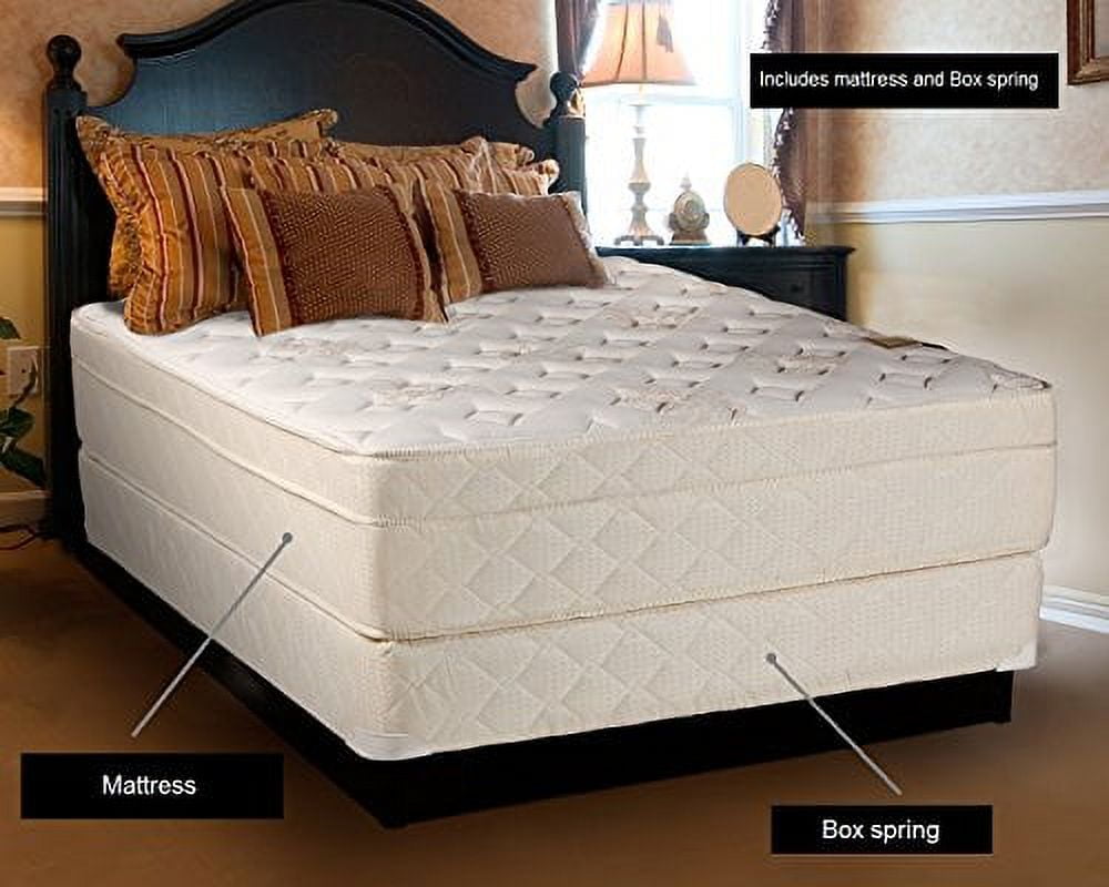 Beverly Hills Firm Foam Encased Eurotop (Pillow Top) Mattress and Box spring set (Twin 39 x75 x13 ) Sleep System with Enhance Support- Fully Assembled, Knit Cover, Orthopedic by Dream Solutions USA