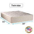 Beverly Hills Firm Foam Encased Eurotop (Pillow Top) Mattress Only (Twin 39 x75 x13 ) Sleep System with Enhanced Cushion Support- Fully Assembled, Knit Cover, Orthopedic by Dream Solutions USA