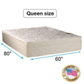 Beverly Hills (Pillowtop) Eurotop Firm Foam Encased Mattress Only with Mattress Cover Protector Included - Innerspring coils, Fully Assembled, Orthopedic by Dream Solutions USA (Queen 60 x80 x13 )