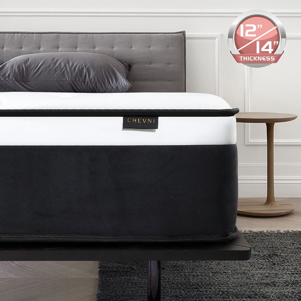 CHEVNI 12 Gel Memory Foam Spring Mattress Hybrid Mattress in Camcorder Box, King Mattress