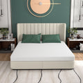 CL.HPAHKL 5 Mattress, Green Tea Memory Foam Mattress Queen, Soft Cover Removable Cold Gel Memory Foam Mattress for Bed Frames, Bunk Beds, Trundle Beds, Sunbeds, White