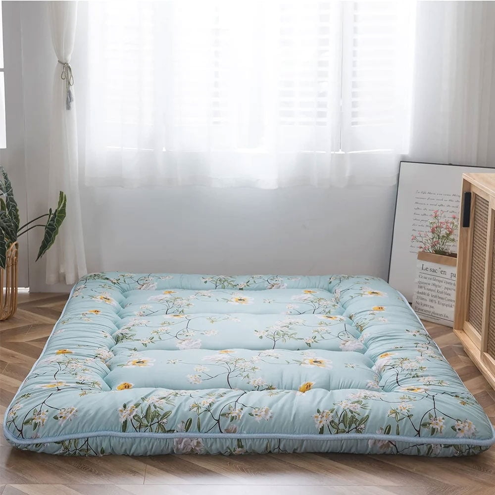 COSMOGO Floral Printed Japanese Roll Up Floor Futon Mattress flower 2 60 x 80 x 3 Polyester, Foam